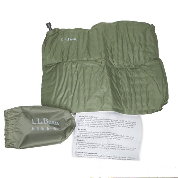 L.L. Bean Pathfinder Inflatable MultiSport Seat Green Lightweight Packable - Picture 4 of 9